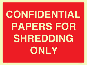 CONFIDENTIAL PAPERS FOR SHREDDING ONLY